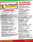 El Poblano Mexican Restaurant And Bar menu
