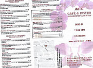 Mai's Café Bistro menu