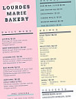 Lourdes Marie Bakery menu