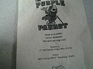 Purple Parrot menu