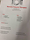 Monty’s Tasteful Thoughts menu