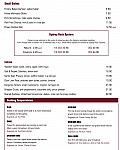 Steersons Steakhouse menu