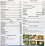 Sheila Tandoori Indian Restaurant menu