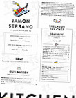 Toro Kitchen menu