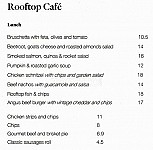 Rooftop Café - Australian Museum menu