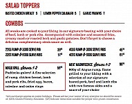 Ribs and Rumps menu