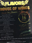 Flavors House Of Wings menu