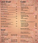 Tosakan Thai Restaurant menu