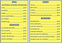 Tommo's Fish & Chippery menu