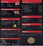The Sushi 79 menu