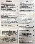 The Smoke BBQ menu