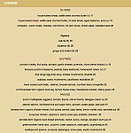 The Lab Bar & Restaurant menu