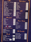 Roma Coffee Bar Restaurant Pizzeria menu