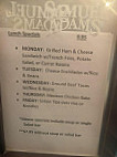 Hannah's menu
