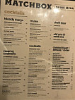 Matchbox Diner Drinks menu