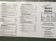 Maria's Kitchen menu