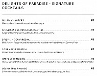 Delights of Paradise menu