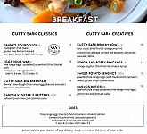 Cutty Sark menu