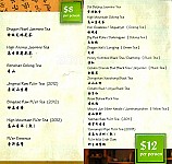 Chat Tea menu
