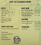 Cafe 107 menu