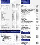 Blue Ocean Seafood menu