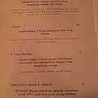 Albert Street Cocktail Company menu