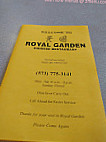 Royal Garden Chinese menu