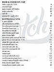 Hopscotch Bar menu