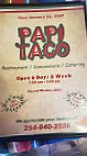 Papi Taco menu
