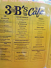 The 3 B's Cafe menu