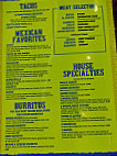 Senor Taco menu