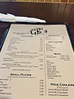 G B's Grill Lounge menu