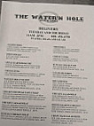 Waynesville's Water'n Hole And Grill menu
