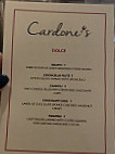 Cardone's Bar menu