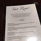 San Remo Restaurant menu