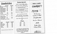Conrad's Pizza menu