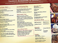 Smokey's B-que menu
