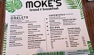 Moke's Bread & Breakfast menu