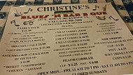 Christine's Blues Barbeque menu