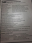 Seablue Restaurant Wine Bar menu