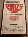 Pho 75 menu