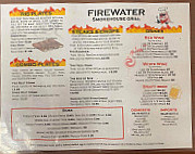 Firewater Smokehouse Grill menu