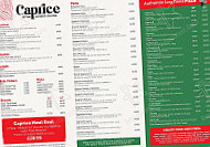 Caprice menu