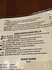 Raku Sushi menu