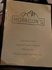 Morrison's Restaurant And Bar menu