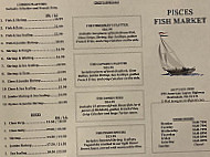 Pisces Fish Market menu