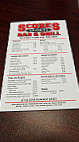 Scores And Grill menu
