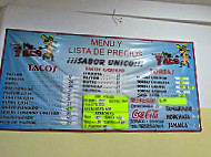 Mr Taco menu