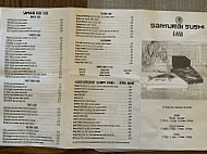 Samurai Sushi East menu