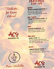 Ac's Steakhouse Pub menu